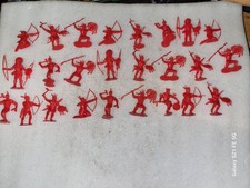 Set of 25 Marx Red Indian Warrior Soldier Figures 54mm
