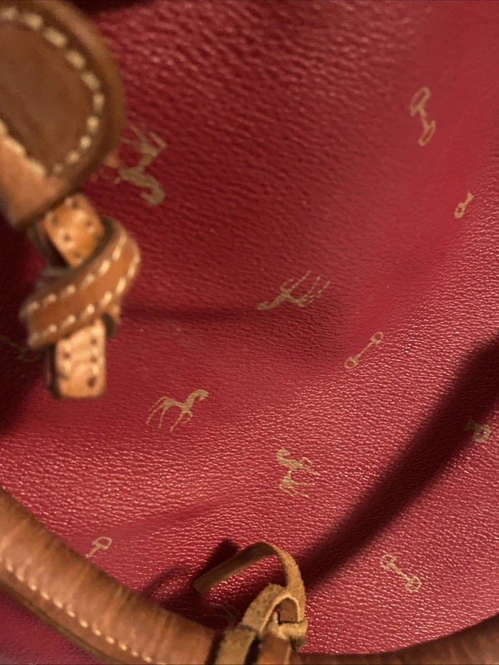 复古 Petusco 皮革包马术图案西班牙制造 — 第 2/4 张图片