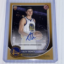 Alex Toohey 2026 Bowman Basketball Gold Auto #/50 Golden State BCA-AO