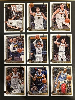 2025-26 Topps Basketball Denver Nuggets Team Set 9 Cards