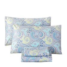 URBONUR Paisley Sheets Set Queen Size 4Pcs Bohemian Paisley Bedding Sheets Co...