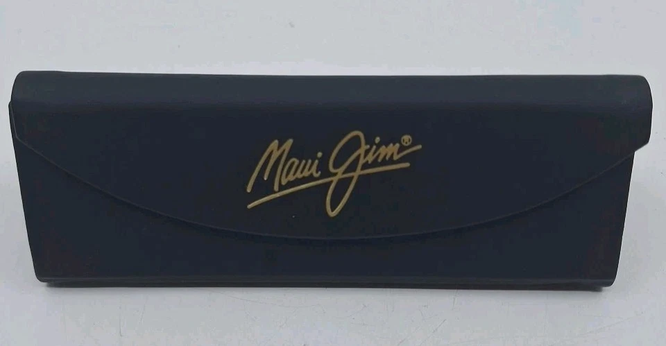 Maui Jim 三折太阳镜/眼镜盒 6 英寸黑色金色磁性闭合 — 第 2/4 张图片