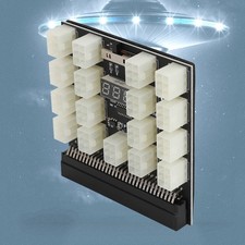 PCI E 17x 6pin 12V Mining Server Power Supply Adapter Converter Board With LED D