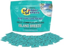 250 Count Car Air Fresheners Unwrapped Wafers Island Breeze Professional