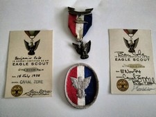Boy Scout,1973 Eagle Medal,Stange type 2, Issued In Ok,Palm issued In Panama.