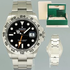 2022 Mint Rolex Explorer II 42mm 226570 Black Dial Steel Date Watch Box