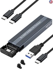 M.2 NVME SATA SSD Enclosure Adapter ,V VCOM USB 3.2 Gen 2 10Gbps NVMe PCI-E