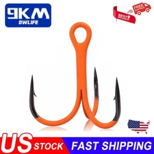 10Pcs Strong High Carbon Steel Treble Hooks Fishing Triple Hook Lua Fishing Hook