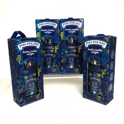 Poo-Pourri Toilet Spray Feelin' Toasty Vanilla Smoky Oak Bourbon - 4 pack