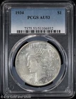 1934-P $1 Peace Silver Dollar PCGS AU 53