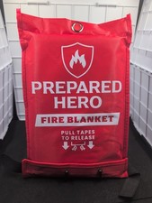 Prepared Hero Fire Blanket 39″×39″ Fiberglass Home Emergency Safety Blanket New