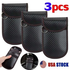 3pcs Faraday Bags For Key Fob Cage Protector Car RFID Signal Blocking Wallet Bag