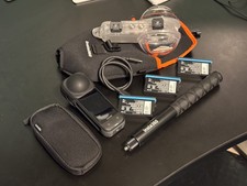 Insta360 X5 8K 360 Camera Bundle Dive Case 3 Batteries Charge Case Selfie Stick