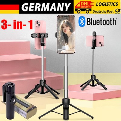 270° Smartphone Selfie Stick Bluetooth Stativ Teleskop Stange Fernbedienung Hand