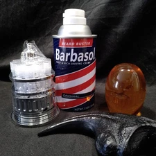 Jurassic Park Movie Prop Barbasol Dennis Nedry DNA Can with Cane Top and Claw