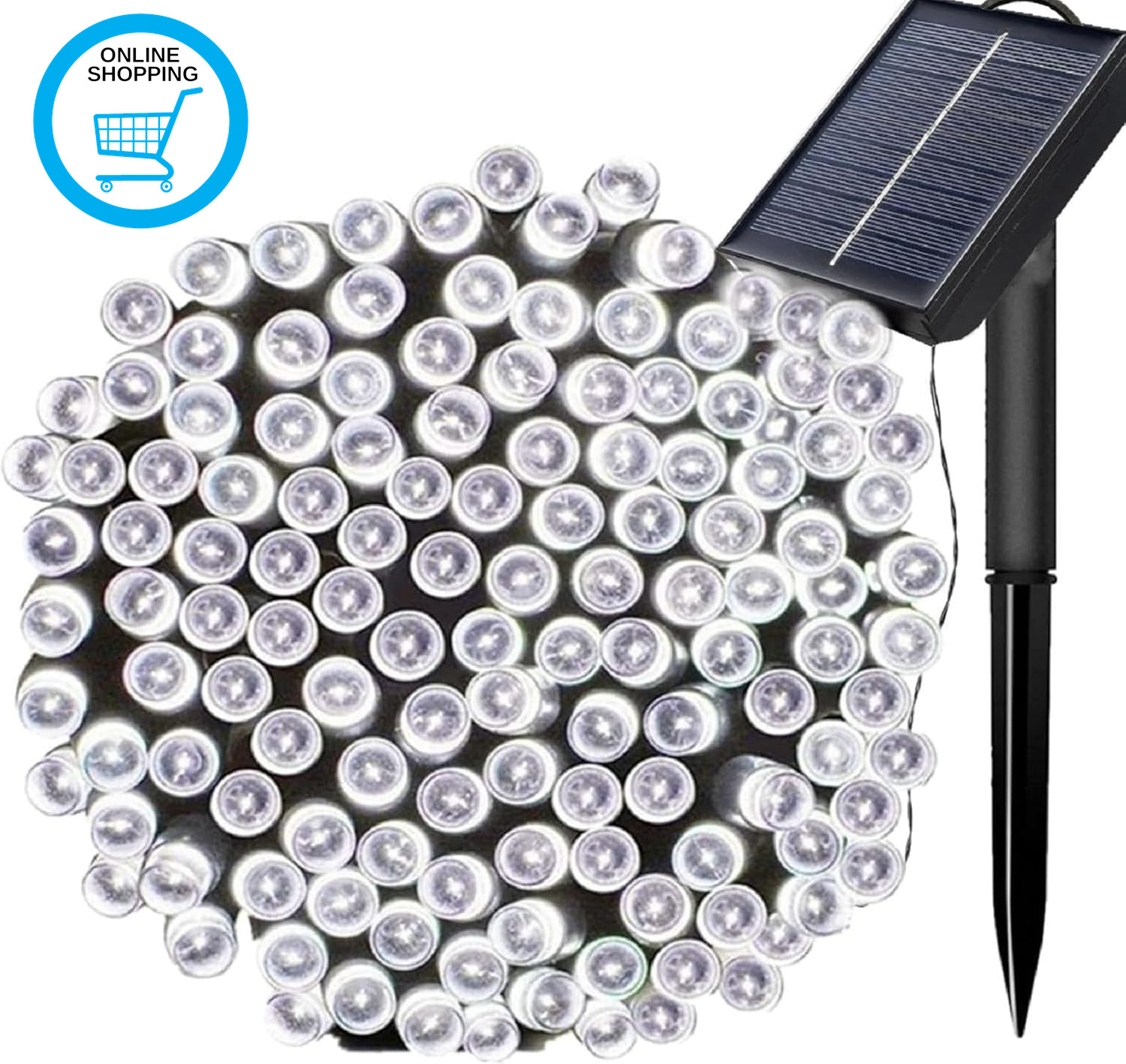 Solar String Lights, 72Ft 200 LED Outdoor String Solar Powered Fairy Lights Wate