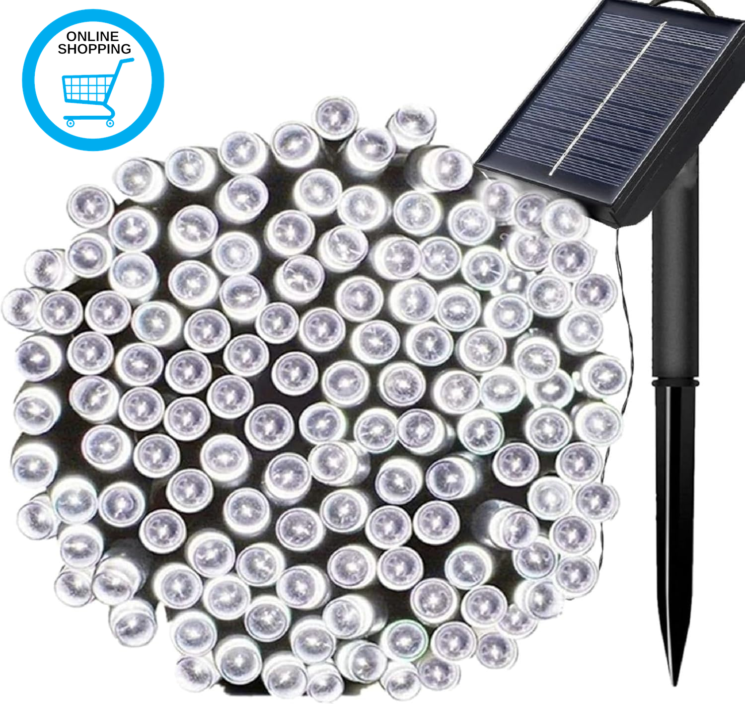 Solar String Lights, 72Ft 200 LED Outdoor String Solar Powered Fairy Lights Wate