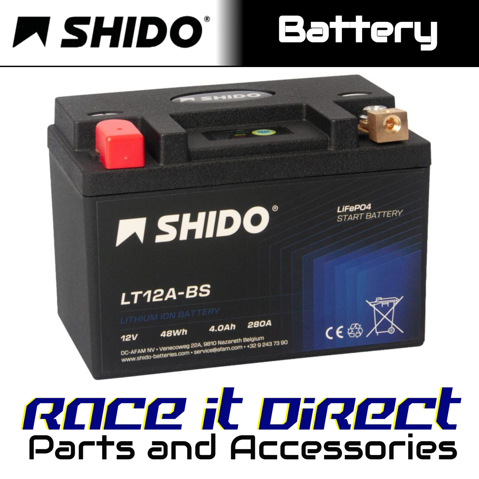 Battery for KAWASAKI Z 1000 SX 2014-2016 SHIDO