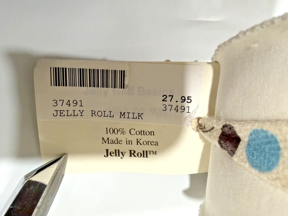 NWT Moda Jelly Roll Basics Color is Milk 37491 Cotton Quilting Fabric 5.5"X2.5" - Image 2 of 4