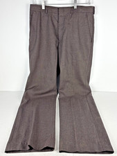 DAKS Dress Pants 31x30 Brown Classic Fit Made in USA Dacron Acrylic Rayon