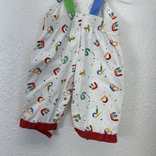 Vtg 90's OshKosh Baby Primary Color Overalls 6/9 Month USA - Picture 12 of 14