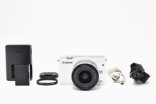 N MINT Canon EOS M100 Mirrorless Digital Camera Body EF-M 15 45 3.5-6.3 Lens Set