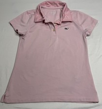 Girls VINEYARD VINES Shirt Size Xtra Small 5-6 Performance Polo Pink Stripe EUC