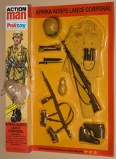 vintage action man 40th anniversary german afrika korps card boxed