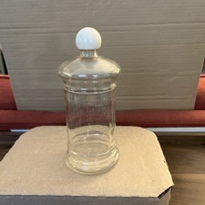 BOTTIGLIA VETRO ROTONDA COLLUTORIO VINTAGE LAVORIS CON COPERCHIO SUPERIORE A VITE 7,5"