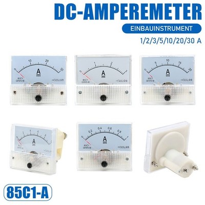 DC 1/2/3/5/10/20/30A Analog Ammeter Panel AMP Current Meter 85C1 directly Connec