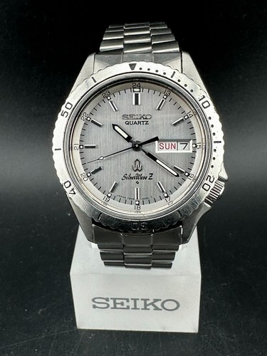 Seiko SilverWave Z Men's Silver Dial Day Date Eng/Kanji 38mm Quartz 7546-605A