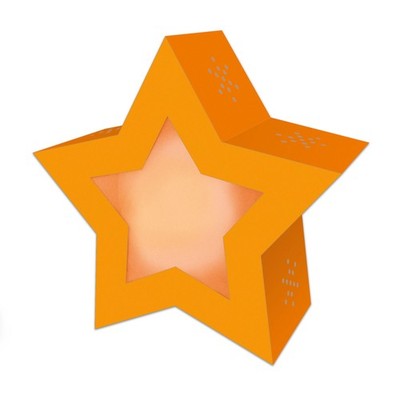 URSUS Twinkle Star Kinder Laternen Bastelset NEON ORANGE Stern St Martin Umzug