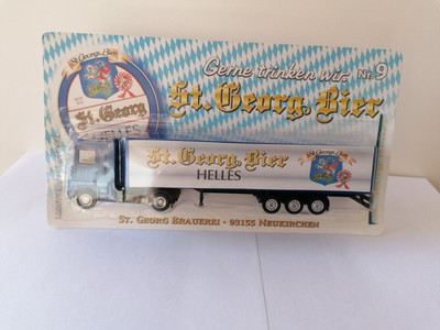 St. Georg Beer Neukirchen Advertising Truck 1:87 Renault Magnum Semi Truck Original Packaging No. 9