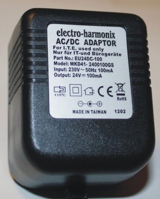EHX Electro Harmonix 24 Volt DC 100mA Netzteil - UK-STECKER - MKD-240100UK