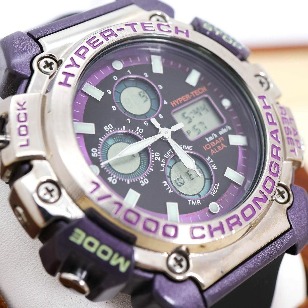 Seiko Alba Ana-Digital Chrono Hypertech 1353 Vintage Men's