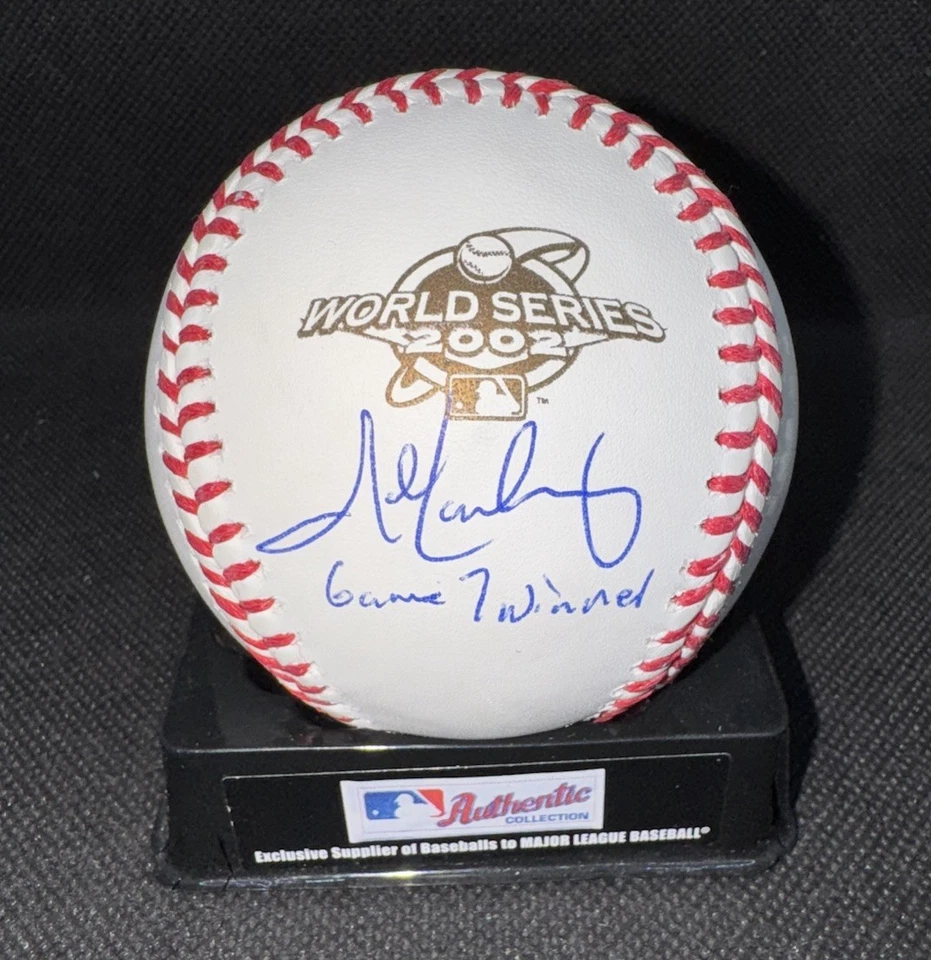 JOHN LACKEY signed 2002 World Series Baseball ANAHEIM ANGELS w/ COA JSA WITNESS - Image 4 of 4