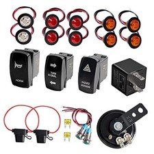 Universal ATV UTV SXS Turn Signal Kit Street Legal Kits with Rocker Switch