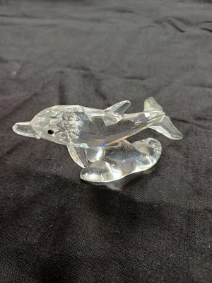Swarovski Baby Delfin auf Welle Miniatur Kristall Figur. 678507