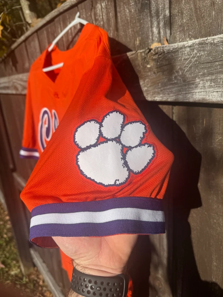 🔥 Camiseta de béisbol Clemson University Tigers - Nike abotonada - emitida por el jugador - Foto 4 de 4
