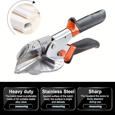 Adjustable 45°-135° Multi-Angle Miter Shear Cutter Hand Tool with 10 Spare Blade