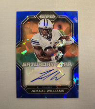 Panini 2023 Prizm Draft Saturday Star Jamaal Williams Auto Blue Ice /20 BYU