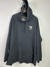 Burlebo Men's 2XL Charcoal Signature Logo Graphic Fleece Hoodie