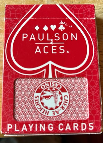 Paulson Aces Casino Card Deck CHER-AE-HEIGHTS 11/2022  - Foto 1 di 6