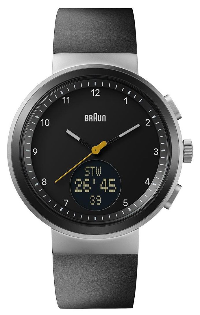 Braun Digital Smartwatch (45mm) Black Hybrid Dial / Black Silicone BN0299NBKBKG