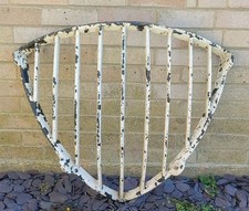 Vintage Large Heavy Victorian Cast Iron Corner Hay Rack - Garden Corner Planter