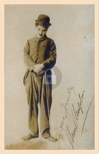 Charlie Chaplin as the Tramp Signed Autograph Photo Postcard COPY