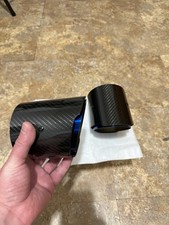 Carbon Fiber Single Exit Exhaust Tips 2.5 Inlet To 4 Outlet 2 Pcs