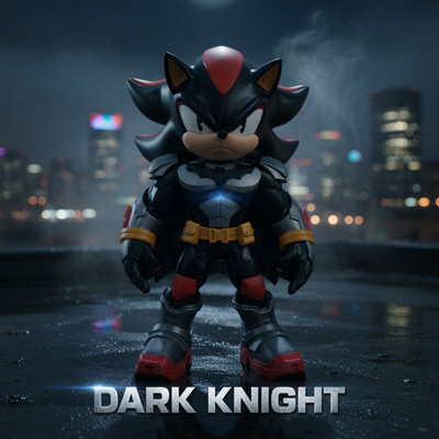 Dark Knight Batman Sonic Hedgehog Figur - DC Comics - Gaming SEGA - Spielzeug