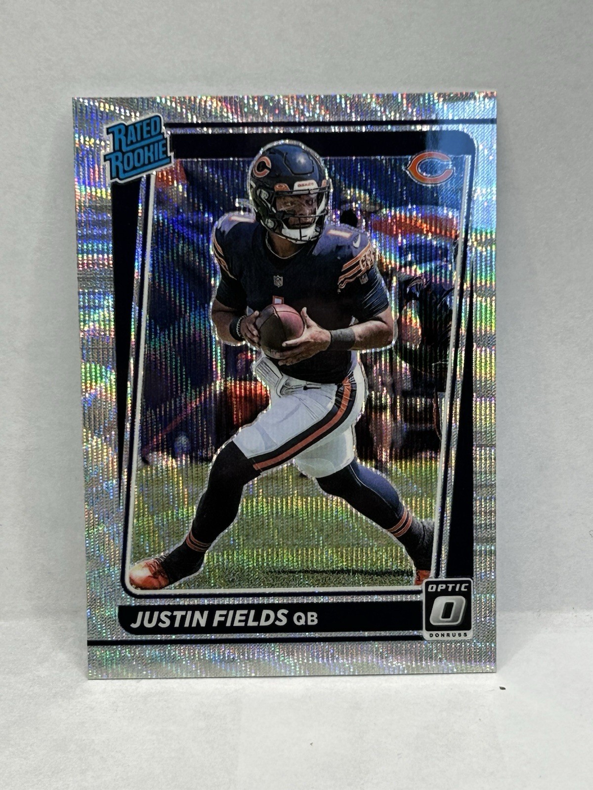 2021 Justin Fields Optic Rated Rookie #204 Silver Wave /299