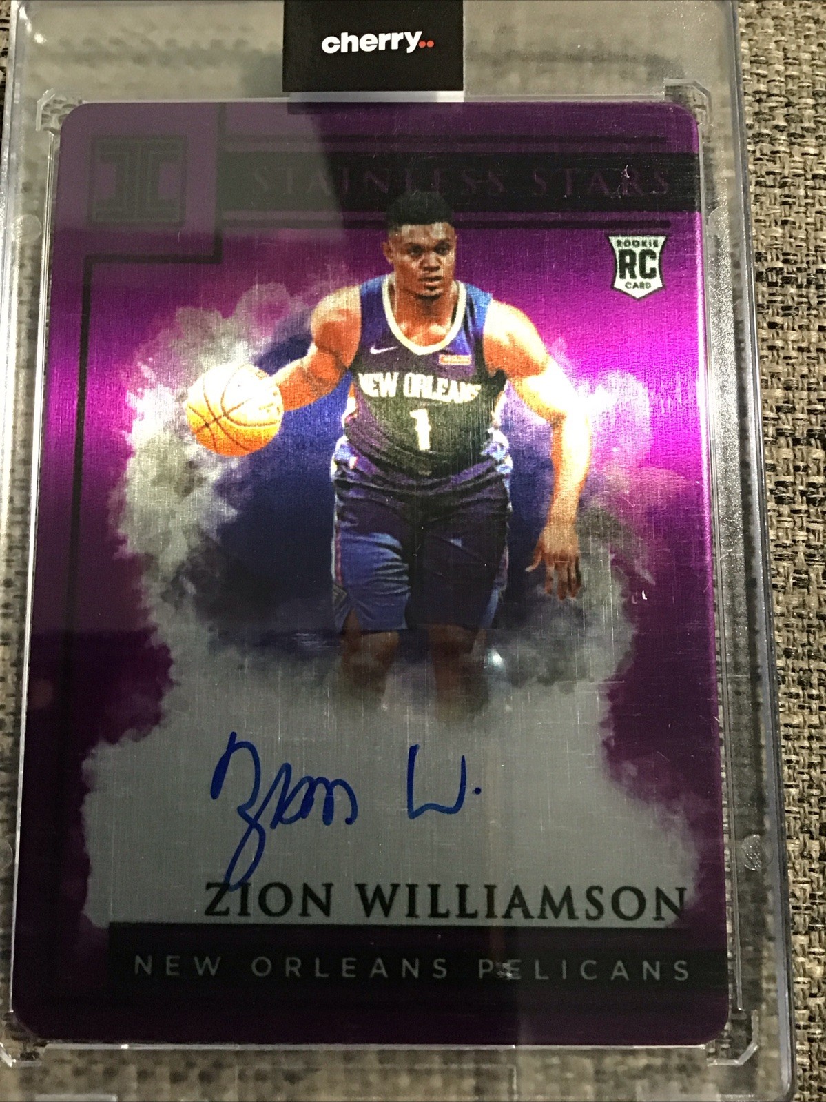 2019-2020 Panini Impeccable Stainless Stars RC Auto Zion Williamson 10/35